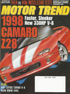MOTOR TREND 1996 JULY - ESPRIT V8, SVT vs GT500, Z28